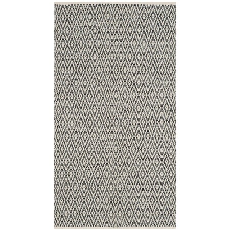 Safavieh Montauk Rectangle Hand Woven Rug Ivory & Dark Grey - 3 x 5 ft. MTK414A-3